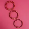 Pulsera de Cinabrio Crudo con Arena de Cristal Translúcido, Amuleto Guardián Mini para Hombres y Mujeres, Joyería de Regalo para el Año Zodiacal al por Mayor