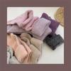 Calcetines de Invierno Transfronterizos Estilo Japonés Engrosados Cálidos Color Sólido Pelo de Conejo para Mujer Ins Delgados Rayados Volteables de Caña Media Lana Apilados