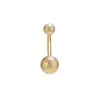 Anillo para ombligo de acero inoxidable con diseño de corazón de melocotón y circonita, con cierre de media luna lisa, joyería para piercing abdominal de mujer
