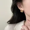 Pendientes Retro de Nicho Dorados de Doble Círculo a Cuadros para Mujer, Pendientes de Lujo Ligero de Gama Alta, Nuevo Estilo Caliente 2026