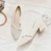 Zapatos Delicados Estilo Hada 2026 Verano Nuevo Estilo Tacón Grueso Versátiles Punta Fina Sandalias de Tacón Alto Poco Profundas Zapatos de Salón Elegantes Estilo Francés