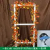 Decoración de Hojas de Potos de Mimbre Sintético Cubierta Falsa Plantas Verdes Embellecer Flor de Enredadera Cubierta de Conducto de Tubería de Agua Aire Acondicionado Hojas Verdes Flores