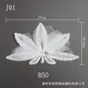 Vestido J01 Bai Xi de Malla Soluble en Agua con Lentejuelas Estilo Francés con Flores de Hilo, Bordado, Cuentas y Adornos de Pedrería con Flores 3D