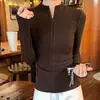 Camiseta Popular de Otoño 2026 para Mujer, Ajustada, Media Cremallera, Manga Larga, Adecuada para Usar en Capas o Sola