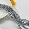 Cuentas Planas de Ábaco de 4 mm Cuentas de Vidrio de Cristal Cuentas de la Rueda de la Fortuna Ropa DIY Cuentas Sueltas Accesorios para el Cabello Accesorios para Bufanda y Collar