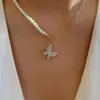 Colar de Laço Atacado Joias Transfronteiriças Europeias e Americanas Pingente Simples da Moda Corrente de Suéter Colar de Liga de Zinco com Diamante Feminino
