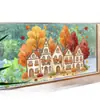 BRUP Hoja de Arce Otoñal Cabaña Pegatina Electrostática para Ventana Estilo Ins Decoración de Vidrio de Ventana para el Hogar Pegatina de Ventana HS-JD5832Q