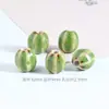 Esmalte de flor pequeña sandía cuentas de cerámica agujero recto cuentas de colores calabaza cuentas de porcelana accesorio para pulsera material joyería pequeña