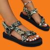 Sandalias grandes para mujer nuevas de suela gruesa con combinación de colores de velcro europeas y americanas sandalias de playa zapatos de mujer 36-414243