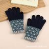 2025 Nuevos Guantes Bordados para Mujer Lindo Oso Sonriente de Dibujos Animados Otoño e Invierno Cálidos y a Prueba de Frío Agujas para Hombres y Mujeres