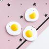 Aretes de huevo blanco y yema de huevo de caramelo de dibujos animados para niña, aretes colgantes creativos personalizados para bolsa de tortilla, accesorios de joyería DIY