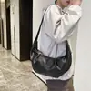 Bolsa de Ombro Transversal Nova Retro Plissada Formato Dumpling 2026, Grande Capacidade, Simples, Versátil, Unissex