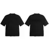 Marca de Moda Americana Representa Logo Básico Pequeño Letra Camiseta de Manga Corta Holgada Casual para Hombre y Mujer Transfronteriza Media Manga