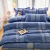 Nuevo Juego de Ropa de Cama Sencillo Engrosado Individual y Doble 2026 con Funda de Edredón Cepillada, Juego de Ropa de Cama de Tres Piezas para Dormitorio
