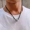Colar de Prata 925 Masculino Estiloso Hipster Pingente Masculino Amuleto Pingente de Seis Caracteres Feminino