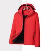 Jaqueta Impressa com Logo Personalizado, Blusa Quente Forrada com Fleece para Outono e Inverno, Jaqueta de Trabalho Grossa com Pelo de Raposa Prateada, Novo Estilo Moderno