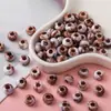Cuentas Acrílicas Bicolores Difuminadas con Agujero Grande Cuentas Redondas Perforadas de Color Sólido Material para Manualidades DIY con Cuentas Plástico Suelto Al por Mayor