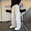 Calça de Moletom Casual Nova Outono 2026 Masculina de Perna Reta Solta com Corte Curvo, Calça Longa Solta de Alta Qualidade Tamanho Plus