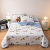 Cobre de Cama 100% Algodão, Colcha Acolchoada, Conjunto de Três Peças, Lençóis de Algodão Antiderrapantes para Tatame, Lençóis com Elástico, Cobre de Cama Nantong de Quatro Estações Dupla Face