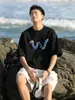Suministro Directo de Fábrica Diseño Estampado de Serpiente Manga Corta Unisex Verano Estilo Americano Marca de Moda Camiseta de Algodón Pesado