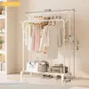 Perchero de Pie, Engrosado y Resistente, Colgador Móvil para Ropa para Dormitorio, Perchero Retráctil Simple para Balcón