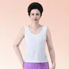 Fuente: Chaleco delgado de algodón puro de verano para madres de mediana edad y mayores, anti-golpes, sin mangas, hombro ancho, camiseta interior de abuela, venta al por mayor