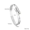 Pulsera Transfronteriza Europea y Americana de Acero Inoxidable de Alto Temperamento Diseño de Moda Abierta Ajustable Pulsera Venta al por Mayor