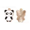 Aleación Goteo de Aceite Familia de Pandas Hoja de Bambú Brote de Bambú Accesorios de Joyería DIY Colgante de Aleación Cadena para Teléfono Llavero Encanto