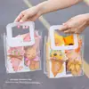 Caja de Empaque para Pastel Día del Maestro 2025 Oso de Peluche Girasol Caja para Pasteles de Luna Decoración de Recuerdo Bolsa de Regalo de Mano