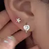 Pendientes de Plata de Ley S925 con Corazón y Circonita para Mujer ins Dulce Pequeño Exquisito Forma de Corazón Diamantes Brillantes Joyería Versátil para Orejas Apilables