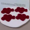 Parche de Corazón Borgoña de Felpa Grande con Flecha a Través del Corazón Dulce y Versátil Accesorios de Joyería Hechos a Mano DIY Venta al Por Mayor