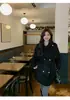 2026 Novo Casaco de Cashmere Dupla Face Estilo Coreano com Punhos de Pele, Jaqueta de Lã Estilo Capa para Mulheres com Cinto, Roupa de Inverno