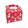Caja de Regalo Navideña Transfronteriza, Caja de Manzana para Nochebuena, Caja de Papel para Empaque de Regalo de Dulces, Caja Tote Grande con Etiqueta
