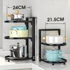 Aishijia Cozinha Rack de armazenamento Multi-camada Multi-camada Multifuncional Metal Pot Rack Rack de armazenamento Rack Canto Pot Rack ajustável