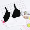 Ropa interior de estilo francés con copa triangular envuelta en el pecho para mujer, fina, para chica de secundaria, pecho pequeño, hermosa espalda, tirante de hilo, top tipo tubo sin aro de acero