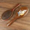 Pente de Cabelo Grande Oval com Dentes Pontiagudos e Almofada de Ar Confortável com Bolsa de Ar para Mulheres, Massageador Doméstico, Anti-Estático, Alisador de Cabelo Fofo