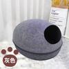 Nido para mascotas de fieltro para gatos, forma de huevo, gran espacio, semicerrado, extraíble, lavable, transpirable, portátil, cama para gatos, nido para gatos, venta al por mayor