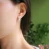 Pendientes de perlas y flores de cristal de lujo, ligeros y de moda transfronteriza europea y americana, nuevos pendientes de diseño de nicho, joyería de plata para mujer