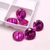 3 # Rubí redondo rojo rosa, corindón rojo sintético, gema sintética, Rubí3 # Rubí forma redonda