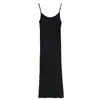 Falda Slip Modal para Mujer Falda Base Delgada Interior Vestido Ajustado Sin Mangas Vestido Midi Vestido Antitransparencia