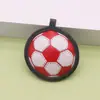 Llaveros creativos de cuero PU multicolor para baloncesto, fútbol, béisbol, tenis, colgantes de llave deportivos al por mayor