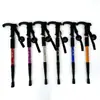 Bastón de Trekking para Montañismo de Aleación de Aluminio de Alta Resistencia Ultraligero con Absorción de Impactos, Cuatro Secciones, Mango Curvo, Mango Recto, Bastones Telescópicos, Venta al por Mayor, Stock Disponible