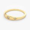 Anillo de Diseño de Diamante Zircón Estrella de Seis Puntas de Lujo Ligero Europeo y Americano para Mujer Anillo de Elemento Estrella de Personalidad Creativa Joyería Transfronteriza