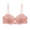Ropa Interior Push-up Estilo Francés de Encaje Media Copa Aro de Acero Suave Sujetador de Algodón Delgado Pecho Grande Pequeño 0897 Sujetador Sexy