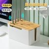 Caja de Almacenamiento para Router de Bambú y Madera Caja de Recogida de Cables para WiFi Inalámbrico Decodificador de TV Artefacto de Sombra para Arreglo de Gato Ligero