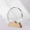 Trofeo de Cristal Creativo Hecho a Medida Decoración de Premio para Reunión Anual Estilo Nórdico Placa de Vidrio Regalo de Empresa Premio Grabado