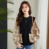 Estilo Novo Primavera 2026 Pulôver Casual Oversized Conjunto Falso de Duas Peças