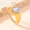 Anillo de acero inoxidable europeo y americano para fundición de joyería hexagonal con incrustaciones de diamante unisex moda personalidad anillo de acero de titanio