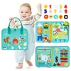 Nuevos juguetes educativos fieltro tablero de actividades cpc ce niños DIY tablero de educación temprana libro de tela para bebé tablero de aprendizaje de fieltro