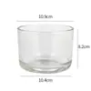 Copo de Vela Aromaterápica Transparente Simples com Fundo Curvo de Vidro Recipiente para Vela Artesanal DIY Suporte de Vela Romântico para Fragrância de Casa